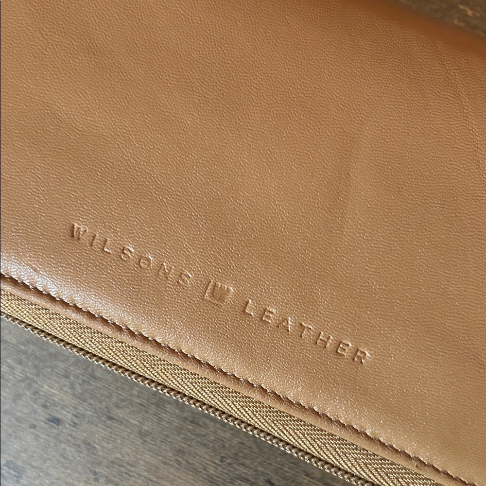 Wilsons Leather camel Brown Wristlet Clutch - Picture 2 of 9
